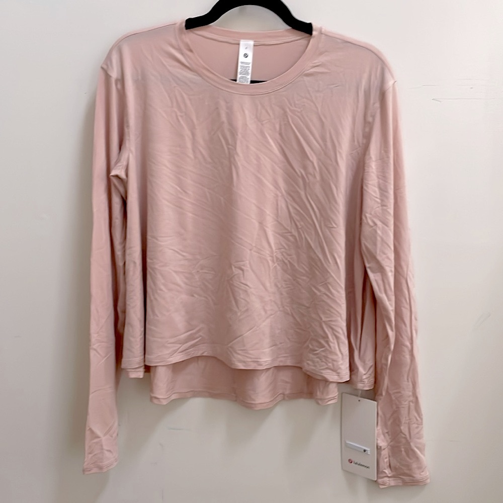 NWT Lululemon Modal Relaxed-Fit Lounge Long-Sleeve Shirt Misty Shell MYSH size 6
